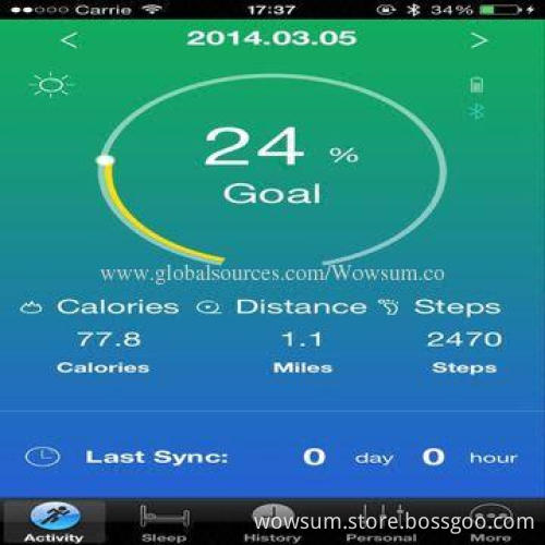 Bluetooth Pedometer, Track your Sleep, Activity, Calories and Body Fat Burned